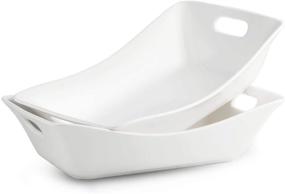 img 4 attached to 🍽️ Serving Handles Rectangle Platter Porcelain: Elegant Practicality for Stylish Dining