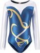 sleeve athletic gymnastic leotards bodysuit sports & fitness logo