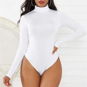 img 3 attached to American Trends Shapewear Bodysuit Turtleneck Women's Clothing and Lingerie, Sleep & Lounge