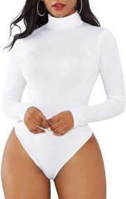 img 4 attached to American Trends Shapewear Bodysuit Turtleneck Women's Clothing and Lingerie, Sleep & Lounge