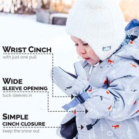 img 2 attached to Fleece Lined Waterproof Winter Mittens for Toddler Girls - Stylish Accessories for Colder Seasons