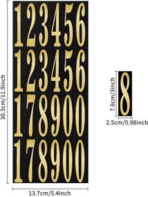 img 3 attached to Self Adhesive Vinyl Number Stickers 0 to 9 | Printing & Hot Stamping | DIY Crafts, Party Decoration | 11.9 x 5.4 inch (2 Pieces)