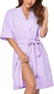 👘 women's lightweight kimono robes - colorfulleaf 100% cotton short robes for soft sleepwear and knit bathrobe, ideal for ladies logo