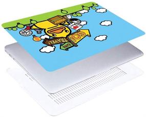 img 1 attached to HRH Happy Yellow Duck Design Laptop Body Shell Protective PC Hard Case For MacBook Pro 13