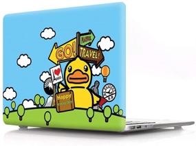 img 4 attached to HRH Happy Yellow Duck Design Laptop Body Shell Protective PC Hard Case For MacBook Pro 13