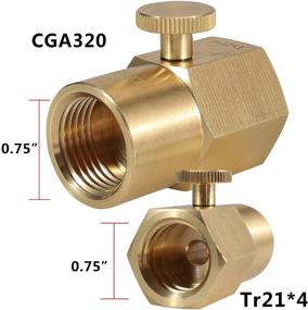 img 2 attached to 🥤 Адаптер для перезаправки СО2 газа для газировки: аксессуары для бытового цилиндра PERA - CGA320 в TR21.4