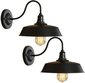 img 4 attached to BRIGHTESS Gooseneck Industrial Farmhouse Hardwired Lighting & Ceiling Fans in Wall Lights