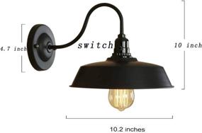 img 2 attached to BRIGHTESS Gooseneck Industrial Farmhouse Hardwired Lighting & Ceiling Fans in Wall Lights