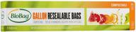biobag resealable compostable gallon boxes logo