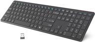 💻 беспроводная клавиатура - wisfox ultra slim перезаряжаемая компьютерная клавиатура с цифровой клавиатурой для ноутбука, настольного компьютера, пк, windows, mac - эргономичный дизайн логотип