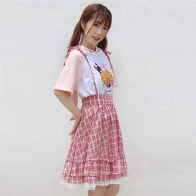 img 1 attached to 🌸 Plaid Skirt for Teen Girls - Floral Summer A-Line Swing Skirt with Elastic Waist, Cute and Casual