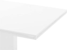 img 1 attached to 💎 Armen Living Amanda Modern White Dining Table: Sleek Chrome Finish, 53"x 34"x 31" - Best Deals!