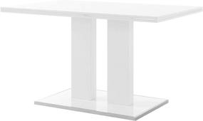 img 3 attached to 💎 Armen Living Amanda Modern White Dining Table: Sleek Chrome Finish, 53"x 34"x 31" - Best Deals!