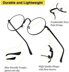 img 1 attached to 🔴 Circle Prescription Glasses with Clear Frames