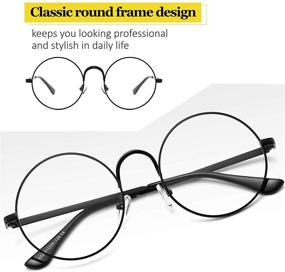 img 2 attached to 🔴 Circle Prescription Glasses with Clear Frames