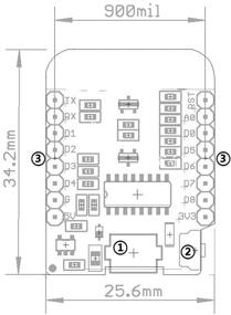 img 1 attached to 📡 JacobsParts 5-Pack D1 Mini NodeMCU LUA MicroPython WiFi ESP8266 ESP-12 WeMos Микроконтроллер: Мощное подключение в комплекте