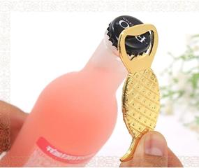 img 2 attached to 24 PCS Unique Skeleton Golden Pineapple Shaped Bottle Opener with Escort Tag Card - Perfect Wedding Party Favors Gift & Decorations (Pineapple, Golden - Set of 24)