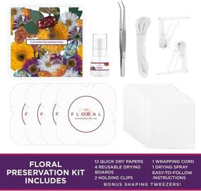 img 3 attached to 🌸 Preserve Nature's Beauty: Flower Drying Kit with Press Boards, Quick-Dry Papers, Clips, Cord, Spray, and Shaping Tweezers