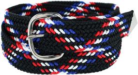 img 2 attached to Double Mens Braided Belt Patriotic Men's Accessories in Belts