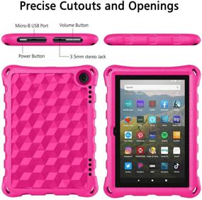 img 1 attached to 📱 DiHines Kid-Proof 8-inch Tablet 2020 Case - 10th Gen (2020 Pink): Kids Friendly, Exclusive Release