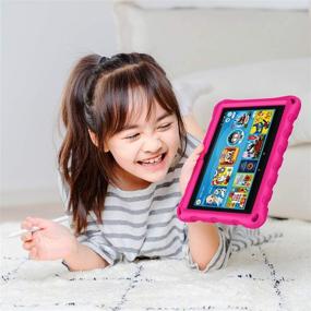 img 3 attached to 📱 DiHines Kid-Proof 8-inch Tablet 2020 Case - 10th Gen (2020 Pink): Kids Friendly, Exclusive Release