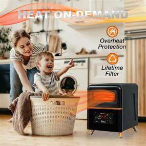 img 1 attached to 🔥 Efficient Heat for All Spaces: Dr Infrared Heater DR-978 Infrared Space Heater, Hybrid, Black