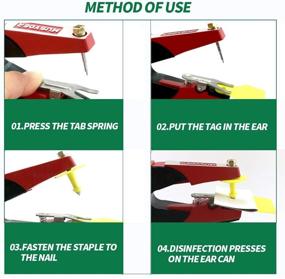 img 2 attached to 🐄 Cattle Ear Tag Applicator + 001-100 Green Livestock Identify Kits with Pliers for Cow - Enhanced SEO