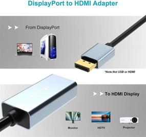 img 2 attached to 🔌 Повысьте качество просмотра с адаптером Benfei DP DisplayPort to HDMI с покрытием из золота.