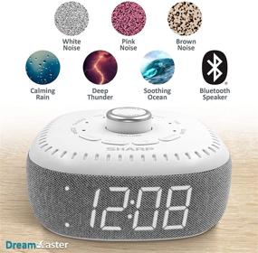 img 2 attached to 🔊 Очень громкая звуковая машина DreamCaster с будильником, Bluetooth-динамиком и белым шумом - 6 дорожек с высокой фидельностью для сна для малышей, взрослых, дома и офиса - белый светодиодный дисплей.