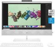 💻 hp pavilion 27-inch all-in-one desktop, intel i7-10700t cpu, 16gb ram, 1tb ssd storage, full hd ips touchscreen, windows 10 home, wireless keyboard and mouse combo (27-d0080, 2020) logo