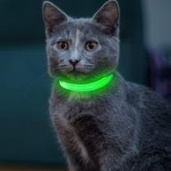 🐱 vizpet led cat dog collar - usb rechargeable & xs adjustable size nylon collar - bright safety pet collar for small cats & dogs - enhanced seo logo