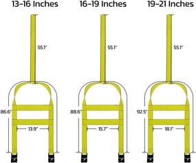 img 3 attached to Adjustable Car Basket Straps with Flat Hooks - 2X Dolly DEMCO Wheel Net for 13-16 Inch Tire Wheels, 3330 lbs Load Capacity