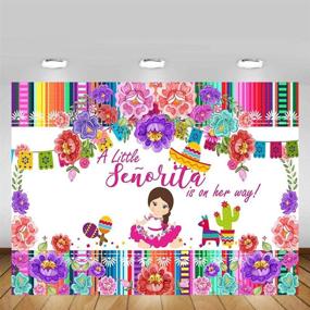 img 3 attached to 🌸 MEHOFOTO 7x5ft Fiesta Floral Baby Shower Backdrop Mexican Little Señorita Photography Background Colorful Flower Decoration Event Table Decor Banner Photo Booth Props