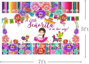 img 2 attached to 🌸 MEHOFOTO 7x5ft Fiesta Floral Baby Shower Backdrop Mexican Little Señorita Photography Background Colorful Flower Decoration Event Table Decor Banner Photo Booth Props