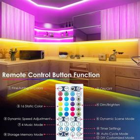 img 1 attached to ViLSOM Ultra Long 100ft LED Strip Lights with Music Sync, APP Control and Remote Control for Bedroom, Kitchen, Bar, Ceiling, Dorm Room Decor - RGB Color Changing LED Light Strips