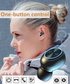 img 3 attached to Беспроводные наушники Bluetooth, водонепроницаемые, без рук, для мобильных телефонов