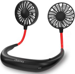 img 4 attached to 🌀 CHERIEY Personal Fan: Portable Neck Fan for Hands-free Cooling on the Go!