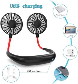 img 3 attached to 🌀 CHERIEY Personal Fan: Portable Neck Fan for Hands-free Cooling on the Go!