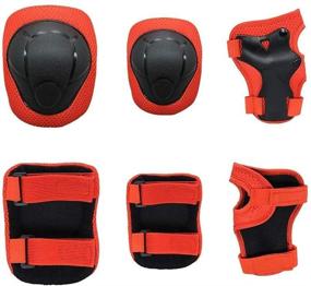 img 4 attached to Goaup Kids Children Knee Pads Elbow Pads Wrist Guards 3 In 1 Protective Gear Set For Toddler Skateboarding Inline Roller Skating Rollerblading Sports Cycling Scooter Sports & Fitness