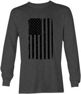 big black american flag distressed boys' clothing logo