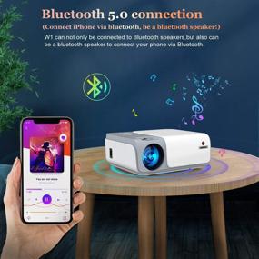 img 2 attached to 📽️ WiMiUS W1 5G WiFi Bluetooth Projector | Support 4K Full HD | Native 1080P Outdoor Wireless Movie Projector with ±50° 4D/4P Keystone & Zoom 50% | Compatible with TV Stick, iOS, Android, PS4, PS5