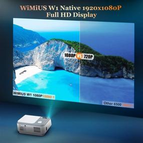 img 1 attached to 📽️ WiMiUS W1 5G WiFi Bluetooth Projector | Support 4K Full HD | Native 1080P Outdoor Wireless Movie Projector with ±50° 4D/4P Keystone & Zoom 50% | Compatible with TV Stick, iOS, Android, PS4, PS5