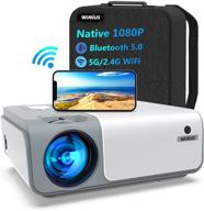 📽️ wimius w1 5g wifi bluetooth projector | support 4k full hd | native 1080p outdoor wireless movie projector with ±50° 4d/4p keystone & zoom 50% | compatible with tv stick, ios, android, ps4, ps5 logo