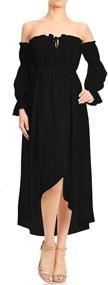 img 4 attached to Renaissance Peasant Shoulder Dress for Women - Anna Kaci Women's Clothing