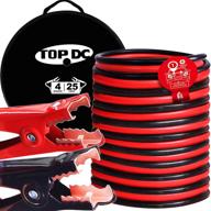 🔌 topdc heavy duty jumper cables - 4 gauge 25 feet, temperature range -40℉ to 167℉, with carry bag (4awg x 25ft) logo