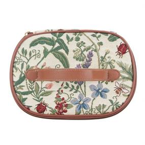 img 1 attached to 🌻 Signare TOIL-MGD: Stylish Sunflower Poppy Butterfly Dragonfly Morning Garden Design Toiletry Bag & Makeup Organizer for Women