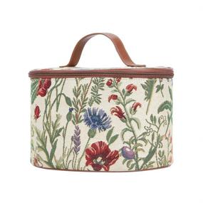 img 4 attached to 🌻 Signare TOIL-MGD: Stylish Sunflower Poppy Butterfly Dragonfly Morning Garden Design Toiletry Bag & Makeup Organizer for Women