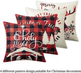 img 1 attached to CAROMIO Christmas Farm House Pillowcases Decorations