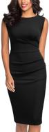 👗 miusol women's vintage ruffled slim work pencil dress logo