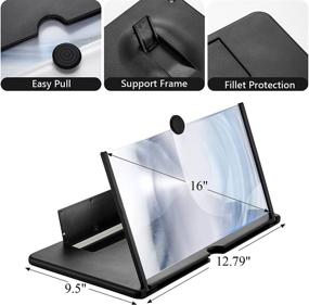 img 2 attached to 📺 CanJoo 16" Screen Magnifier: 3D Magnifying Screen for Movies, Videos, and Gaming on All Smartphones